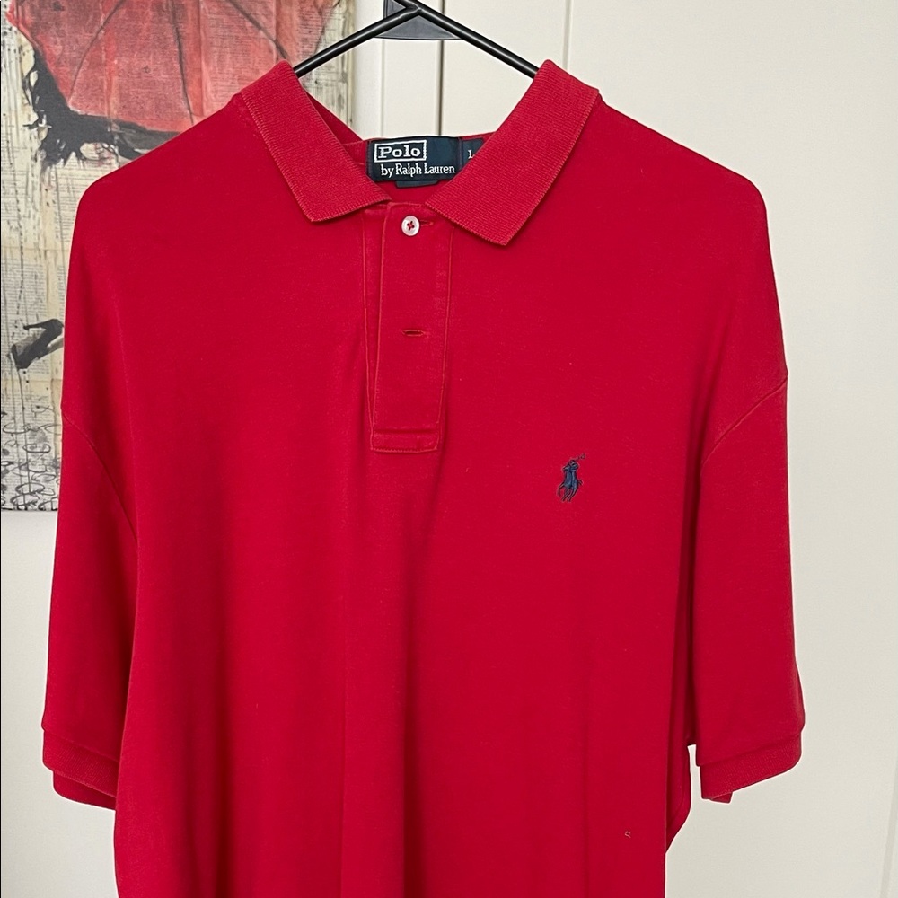 Men’s Red Classic Ralph Lauren Polo size L